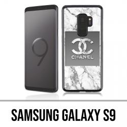 Coque Samsung Galaxy S9 - Chanel Marbre Blanc