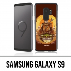 Coque Samsung Galaxy S9 - Star Wars Mandalorian Yoda fanart