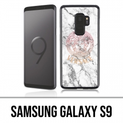 Coque Samsung Galaxy S9 - Versace marbre blanc