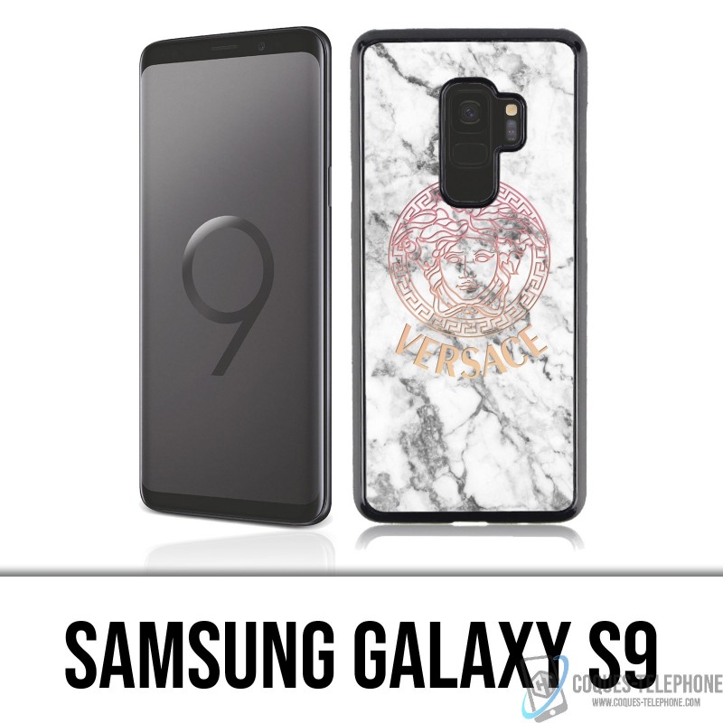 Coque Samsung Galaxy S9 - Versace marbre blanc