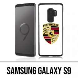 Coque Samsung Galaxy S9 - Porsche logo blanc
