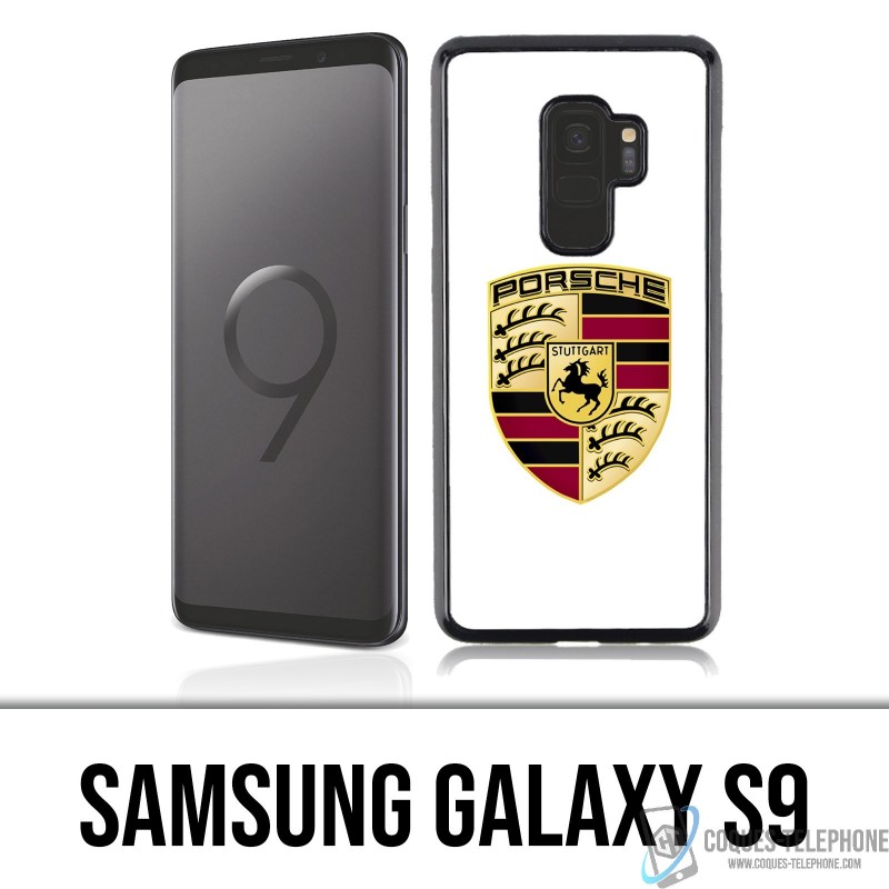 Funda del Samsung Galaxy S9 - Logotipo blanco de Porsche