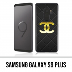 Funda Samsung Galaxy S9 PLUS - Logotipo de cuero de Chanel