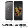 Samsung Galaxy S9 PLUS Custodia - Logo Porsche Carbonio