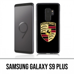 Samsung Galaxy S9 PLUS Funda - Logotipo de Porsche Negro