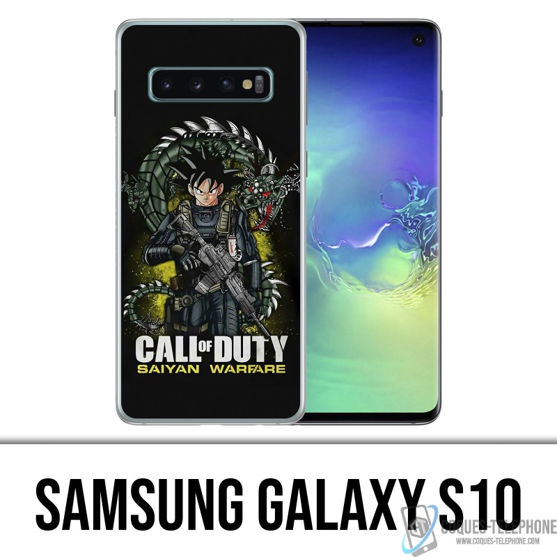 Coque Samsung Galaxy S10 - Call of Duty x Dragon Ball Saiyan Warfare
