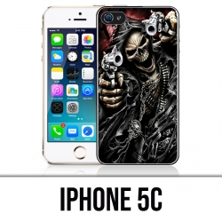 Coque iPhone 5C - Tete Mort Pistolet