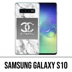 Samsung Galaxy S10 Case - Chanel Marmor weiß