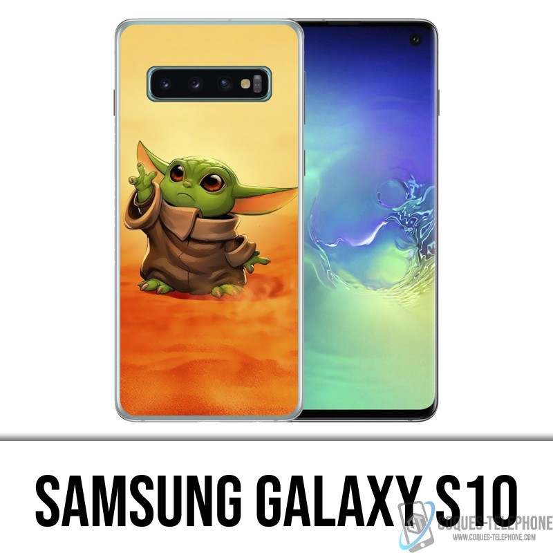 Funda Samsung Galaxy S10 - Star Wars bebé Yoda Fanart