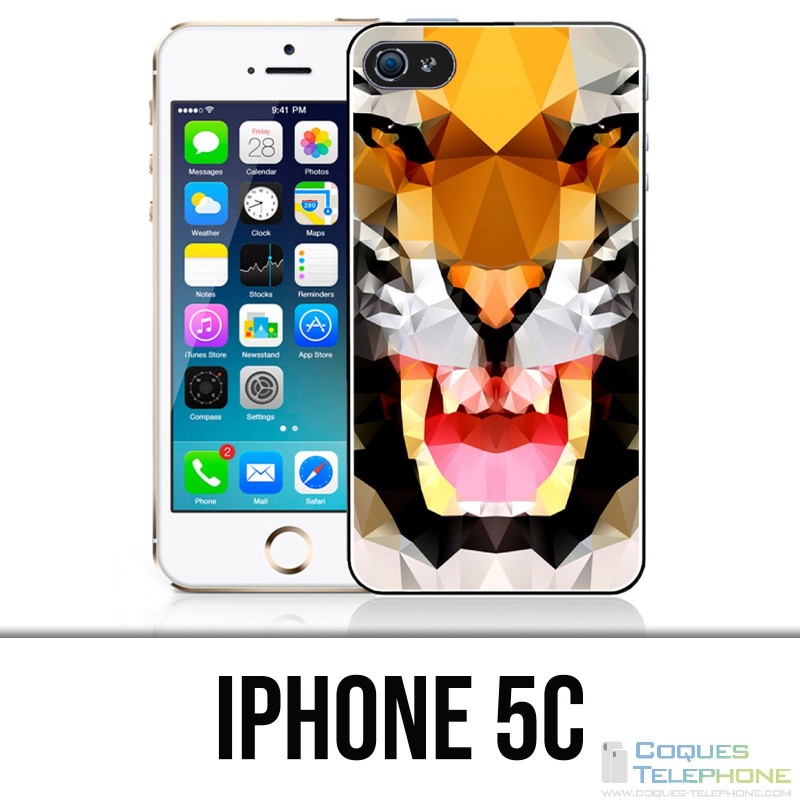 Coque iPhone 5C - Tigre Geometrique