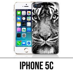 Coque iPhone 5C - Tigre Noir Et Blanc