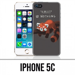 Coque iPhone 5C - To Do List Panda Roux