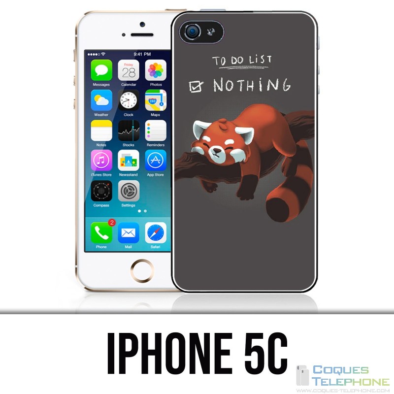 Coque iPhone 5C - To Do List Panda Roux