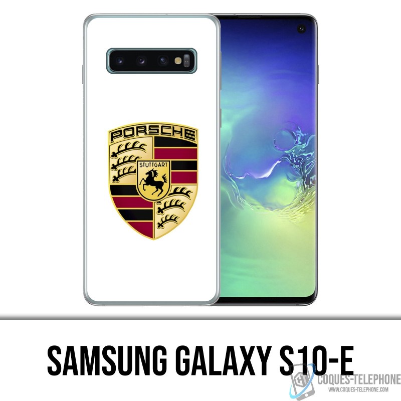 Samsung Galaxy S10e Funda - Logotipo de Porsche en blanco