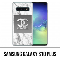 Samsung Galaxy S10 PLUS Case - Chanel Marmor weiß