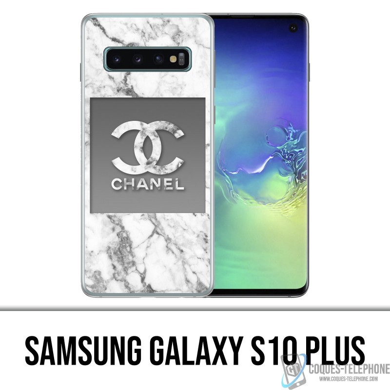 Samsung Galaxy S10 PLUS Case - Chanel Marmor weiß