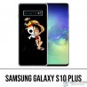 Coque Samsung Galaxy S10 PLUS - One Piece baby Luffy Drapeau