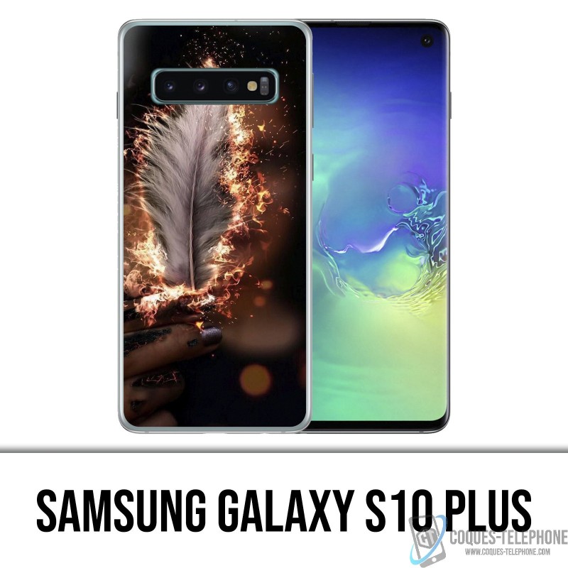 Coque Samsung Galaxy S10 PLUS - Plume feu