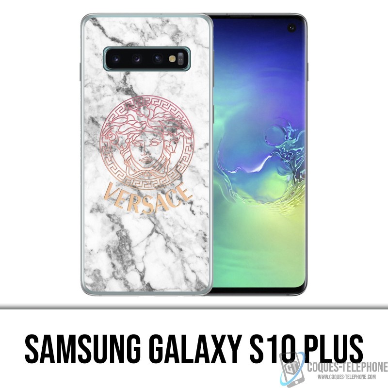 Coque Samsung Galaxy S10 PLUS - Versace marbre blanc