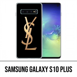 Custodia Samsung Galaxy S10 PLUS - YSL Yves Yves Saint Laurent Logo Oro