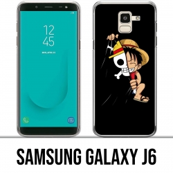 Coque Samsung Galaxy J6 - One Piece baby Luffy Drapeau