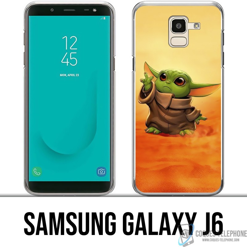 Coque Samsung Galaxy J6 - Star Wars baby Yoda Fanart