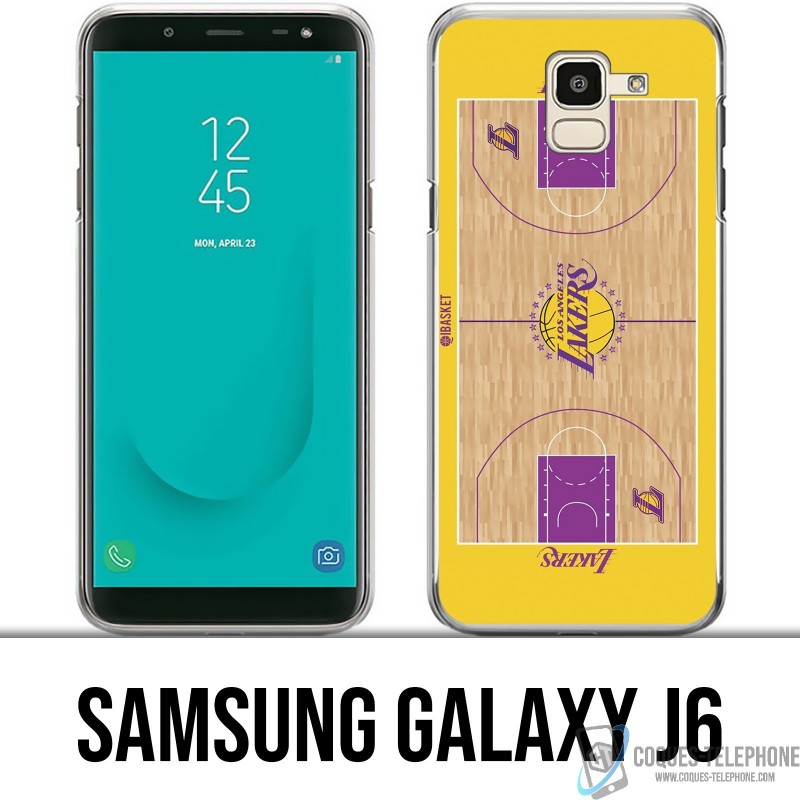 Funda Samsung Galaxy J6 - Campo de baloncesto de los Lakers de la NBA