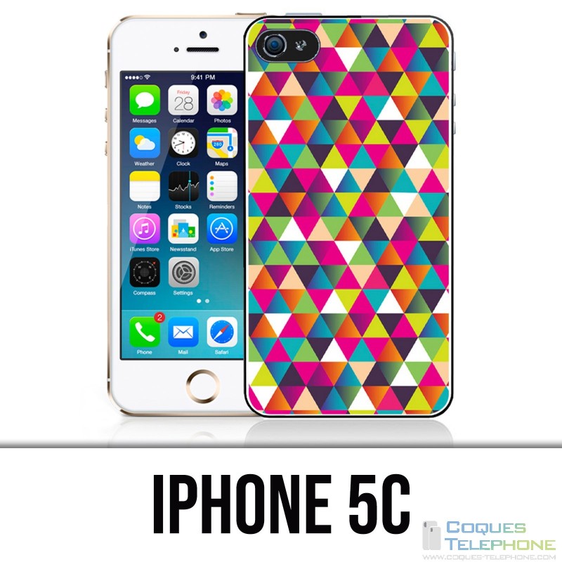 Coque iPhone 5C - Triangle Multicolore