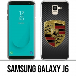 Funda del Samsung Galaxy J6 - Logotipo del Porsche Carbono
