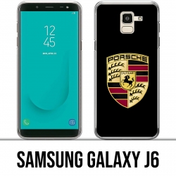 Coque Samsung Galaxy J6 - Porsche Logo Noir