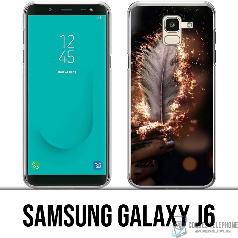 Coque Samsung Galaxy J6 - Plume feu