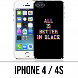 Coque iPhone 4 / 4S - All is better in black