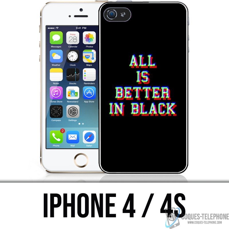 iPhone 4 / 4S Case - In Schwarz ist alles besser