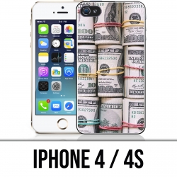 Coque iPhone 4 / 4S - Billets Dollars rouleaux