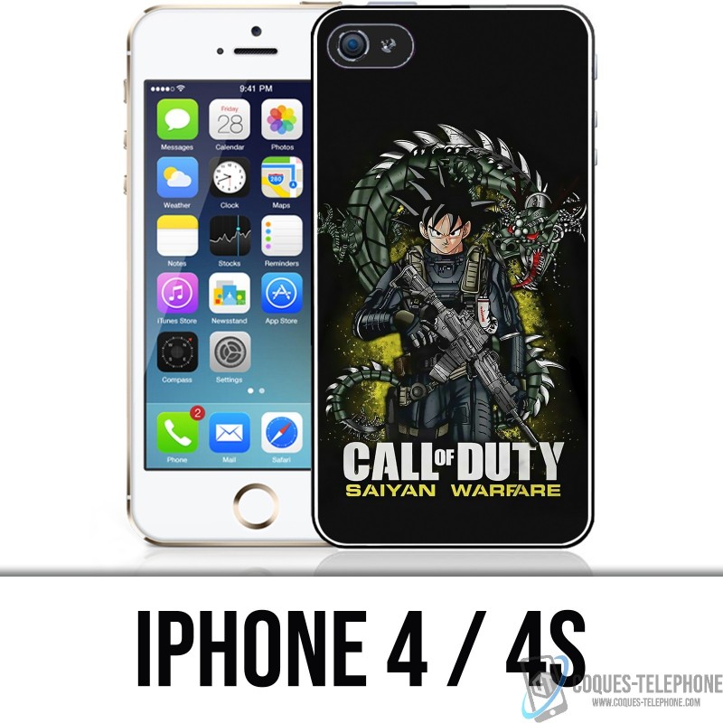 Coque iPhone 4 / 4S - Call of Duty x Dragon Ball Saiyan Warfare