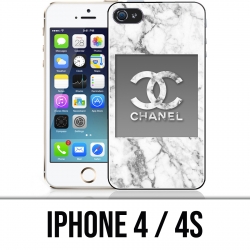 iPhone 4 / 4S Case - Chanel Marble White