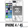iPhone 4 / 4S Case - Chanel Marble White