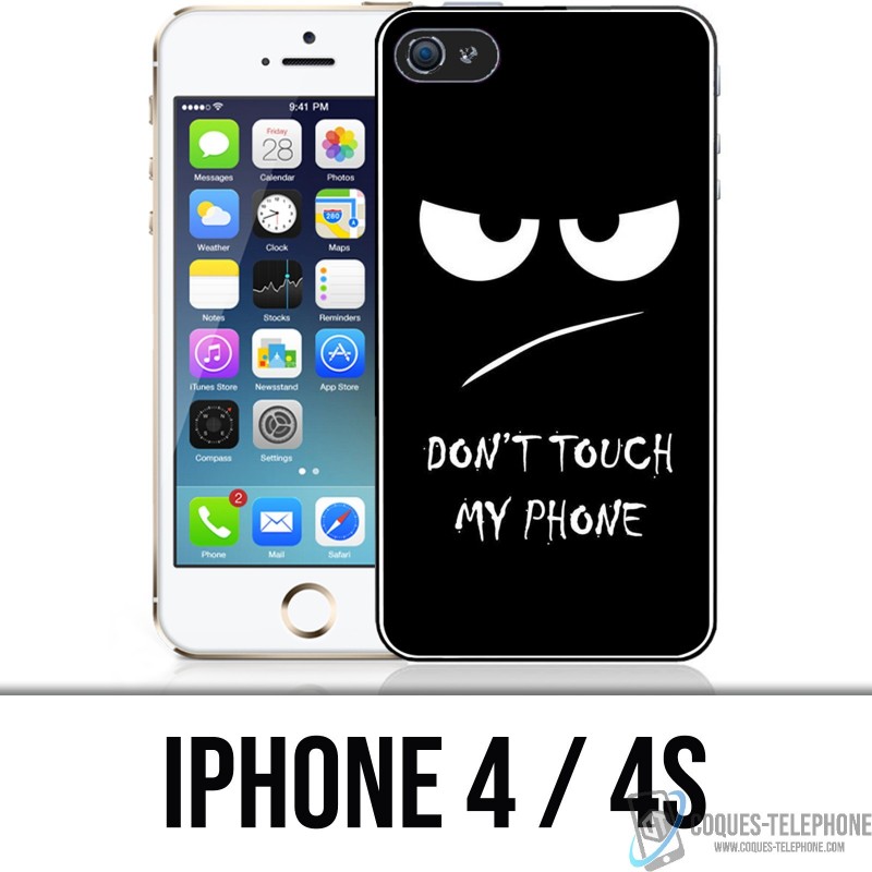 Coque iPhone 4 / 4S - Don't Touch my Phone Angry