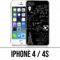 Coque iPhone 4 / 4S - E égale MC 2 tableau noir