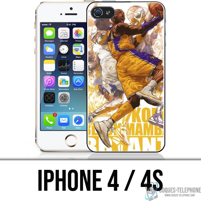 Coque iPhone 4 / 4S - Kobe Bryant Cartoon NBA