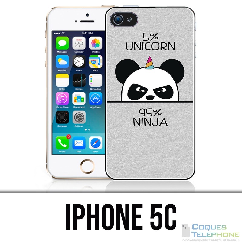 Coque iPhone 5C - Unicorn Ninja Panda Licorne