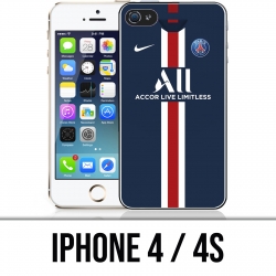 Coque iPhone 4 / 4S - Maillot PSG Football 2020