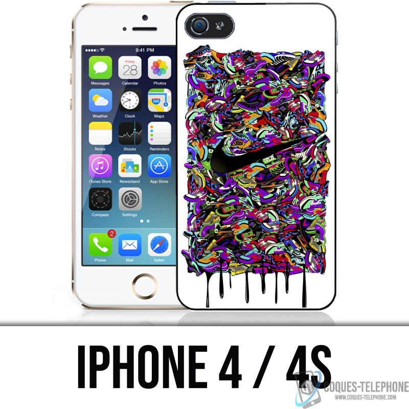 Coque iPhone 4 / 4S - Nike Sneakers Art