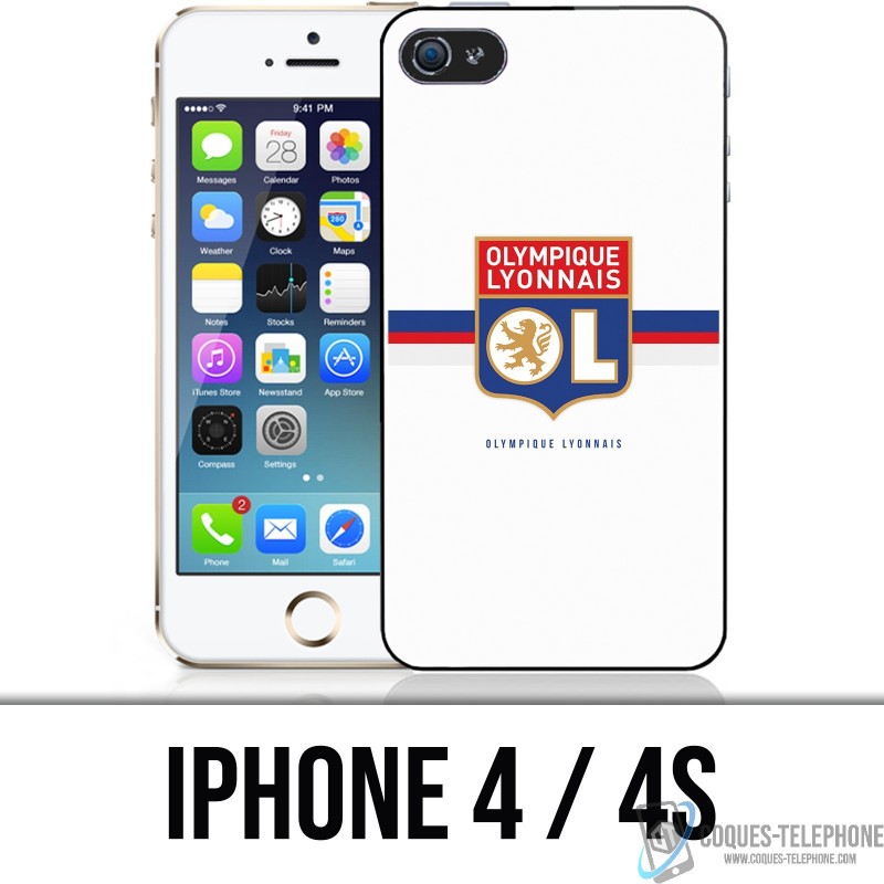 Coque iPhone 4 / 4S - OL Olympique Lyonnais logo bandeau