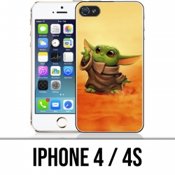 Coque iPhone 4 / 4S - Star Wars baby Yoda Fanart