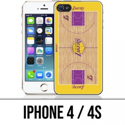 Coque iPhone 4 / 4S - Terrain besketball Lakers NBA