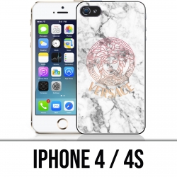 Custodia per iPhone 4 / 4S - Versace marmo bianco