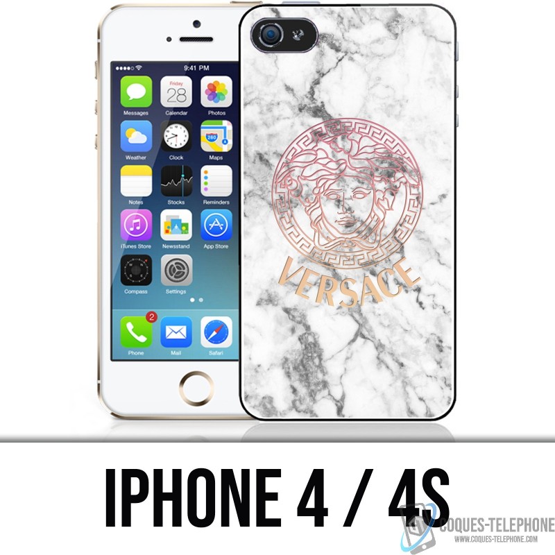 Coque iPhone 4 / 4S - Versace marbre blanc