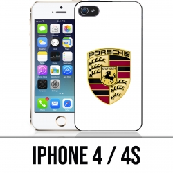 Funda iPhone 4 / 4S - Logotipo Porsche blanco