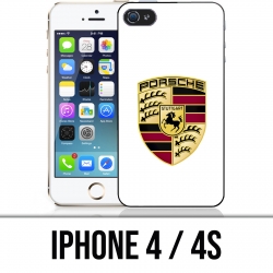 Funda iPhone 4 / 4S - Logotipo Porsche blanco